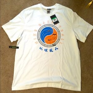 Nike Yin-Yang Basketball T-Shirt White Blue Orange